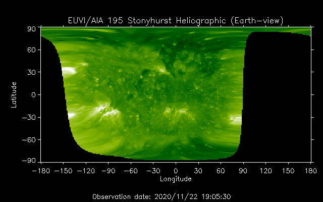 Euvi 195 Heliographic