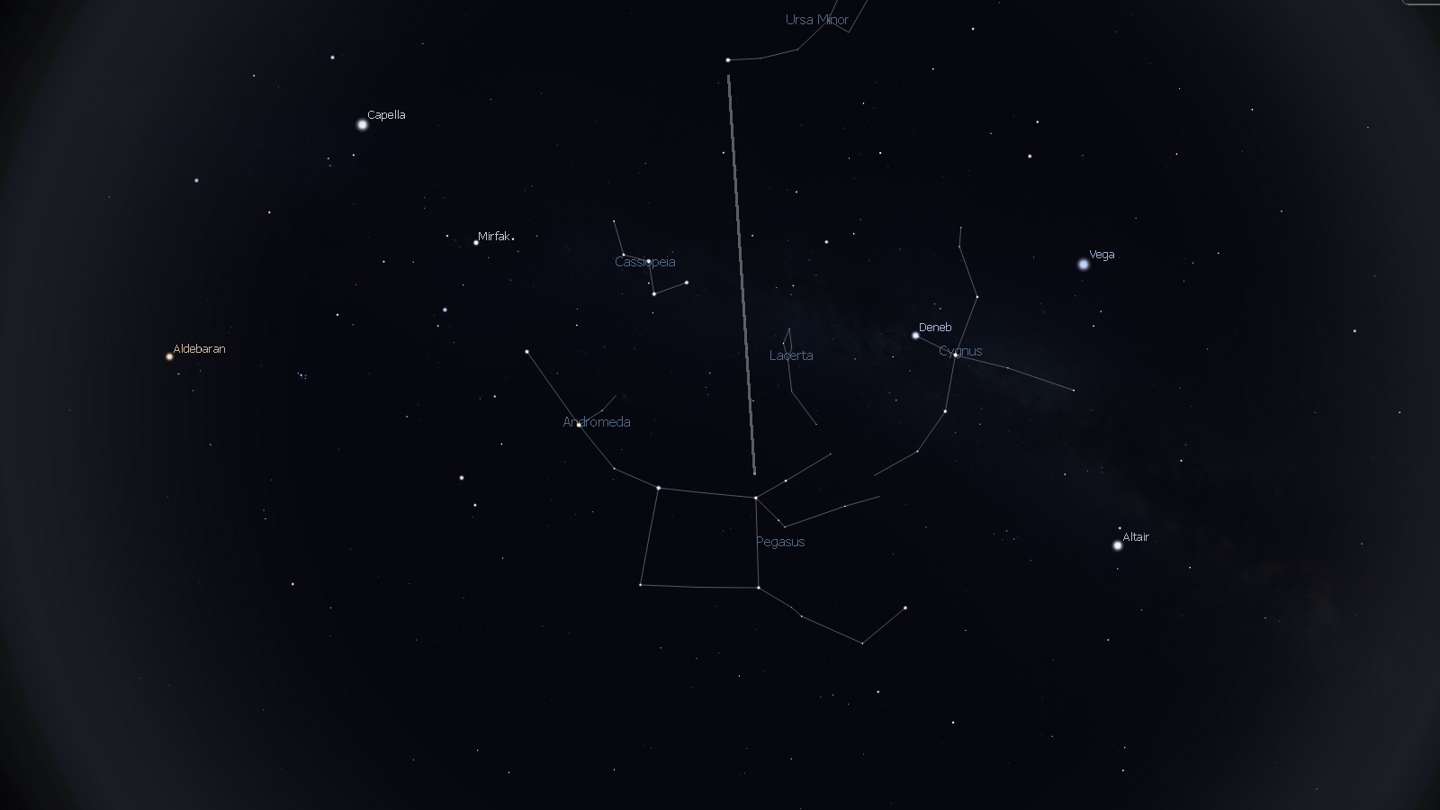 Pegasus stars point to Polaris