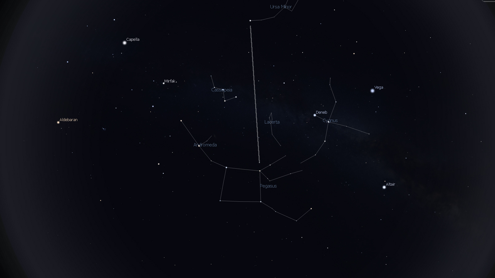Pegasus stars point to Polaris