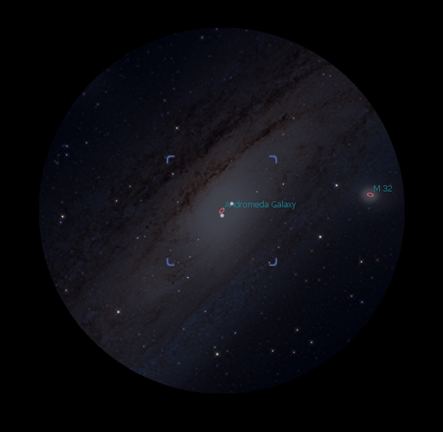 M31 M32 Rendering Stellarium